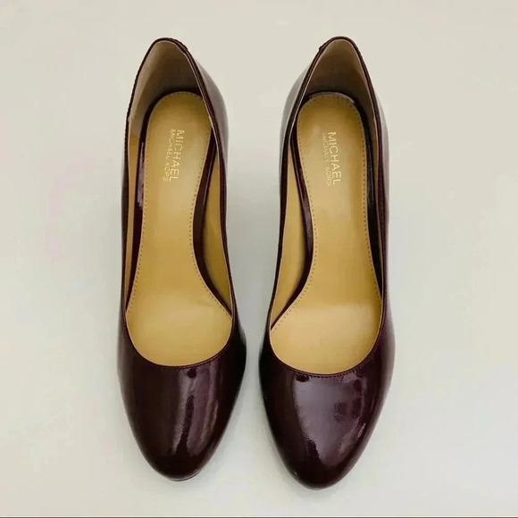 Michael Kors Patent Leather Burgundy Heels - Picture 4 of 8